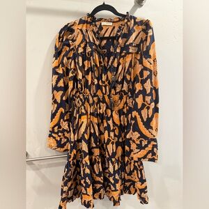 Ulla Johnson Orange and Black Women's Dress size 6